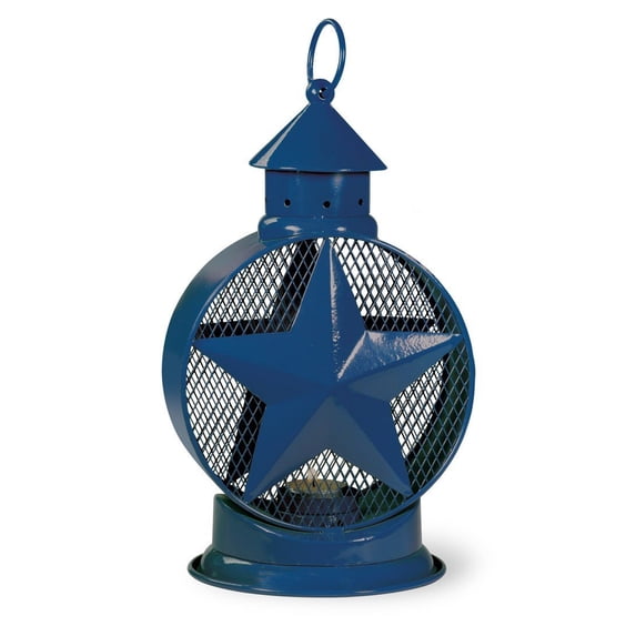 Celebrate the Home Americana Star Tealight Lantern, 12.5-Inches Tall, Blue