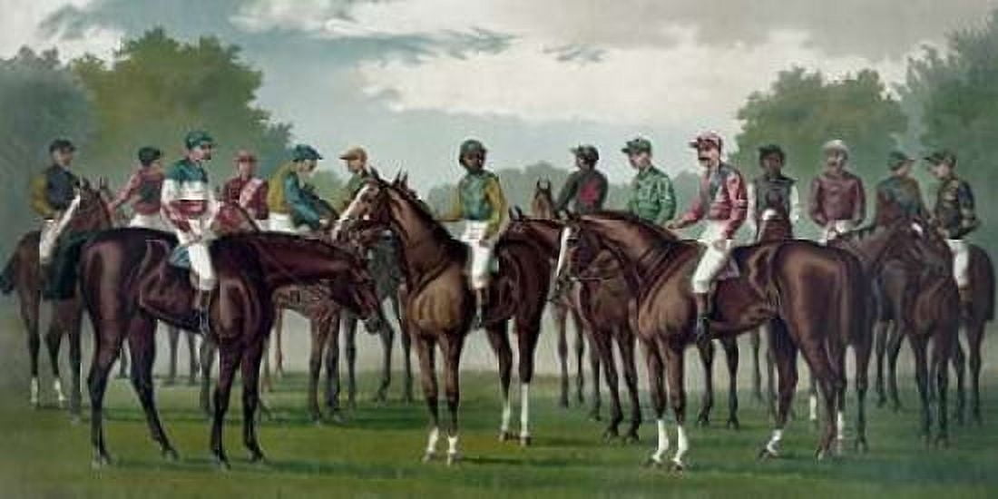 Celebrated winning horses and jockeys of the American turf Canvas Art - Currier and Ives (24 x 48)