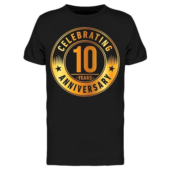 Celebrating 10 Years Anniversary Tee Men's -Image by Shutterstock