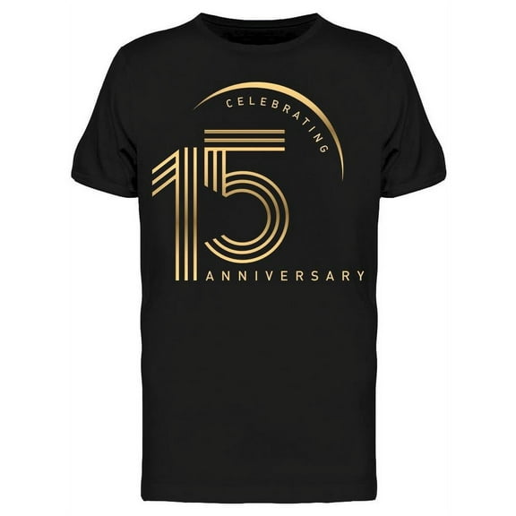 Celebrating 15 Anniversary T-Shirt Men -Image by Shutterstock, Male x-Large