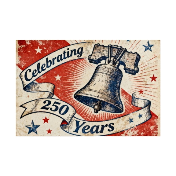 Celebrating 250 Years Liberty Bell Rolled Art Unframed Paper Print