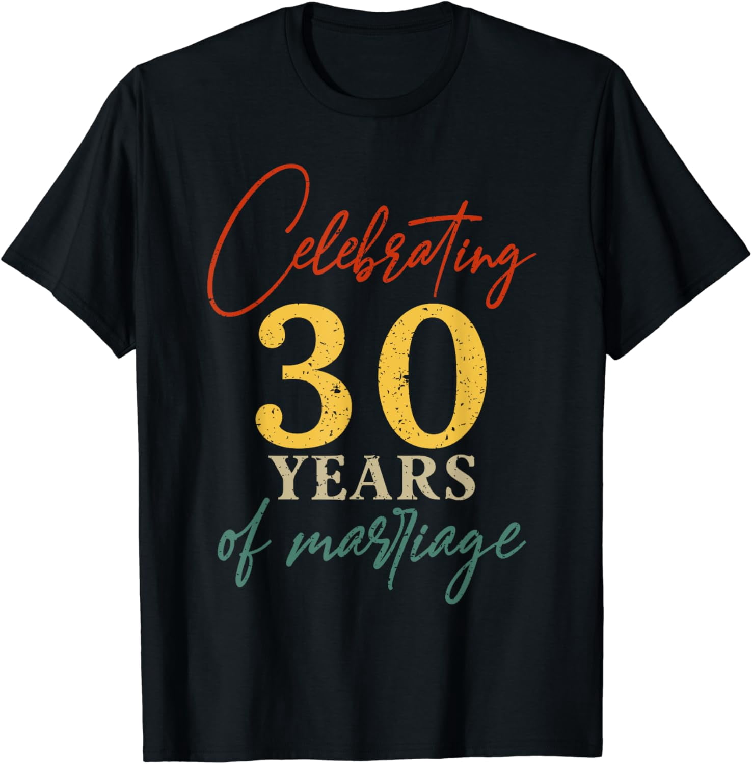 30 Year Anniversary T Shirt 30th Wedding Anniversary Gift