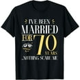 thumbnail image 1 of Celebrating 70th Years Of wedding anniversary Couple His/Her T-Shirt, 1 of 3