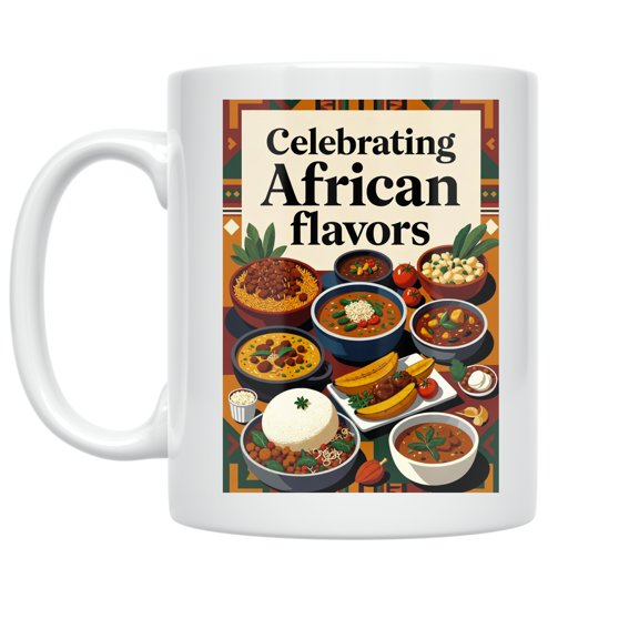 Celebrating African Flavors - African Cuisine Lover - 11 oz Ceramic Coffee Mug
