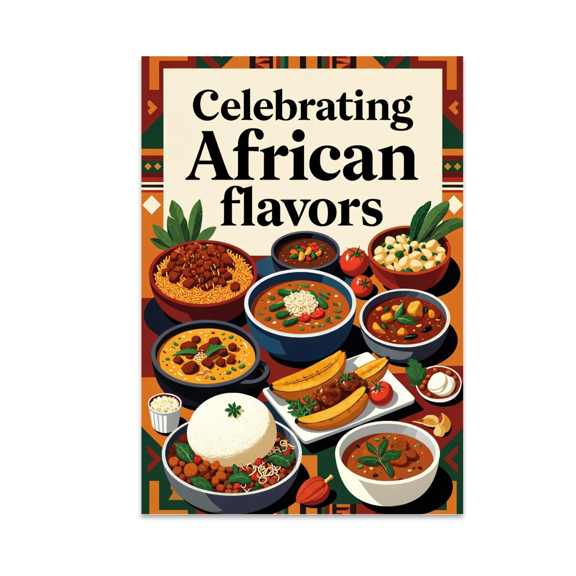 Celebrating African Flavors - African Cuisine Lover - 13x19 Poster Print
