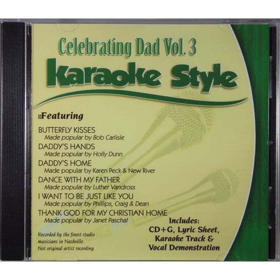 Celebrating Dad Volume 3 Daywind Christian Karaoke Style NEW CD+G 6 Songs