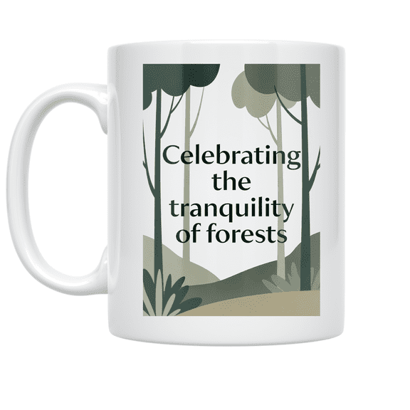 Celebrating Forest Tranquility - Nature Lover - 11 oz Ceramic Coffee Mug
