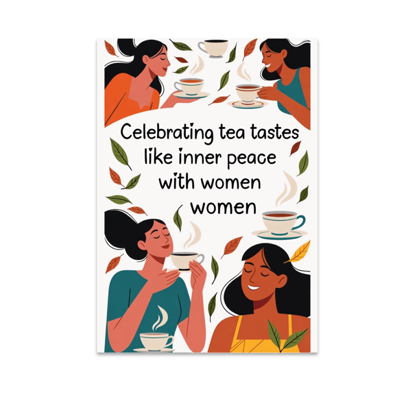 Celebrating Tea Tastes Like Inner Peace - Tea Enthusiast - 13x19 Poster Print