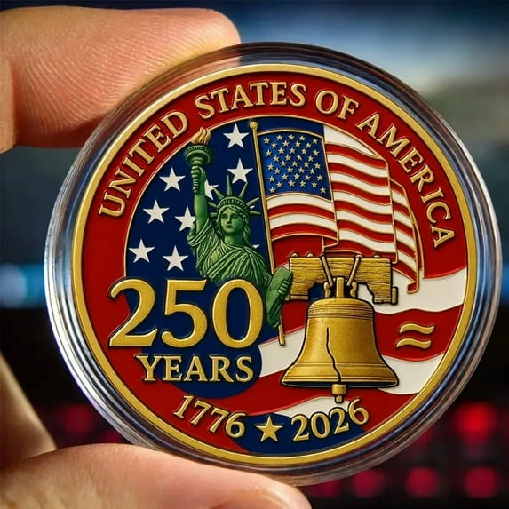 Celebrating The 250th Anniversary Of The United States 2D Flat Acrylic Printing Of The 250th Anniversary Medal Of The Founding Of The United States