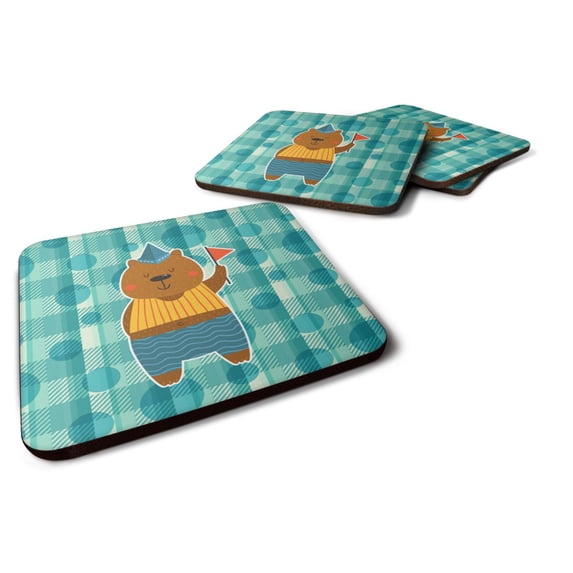 Celebration Bear Foam Coaster Set of 4
