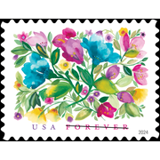 Celebration Blooms USPS Forever Postage Stamp 1 Sheet of 20 US First Class Celebrate Flower Announcement Wedding Holiday (20 Stamps)