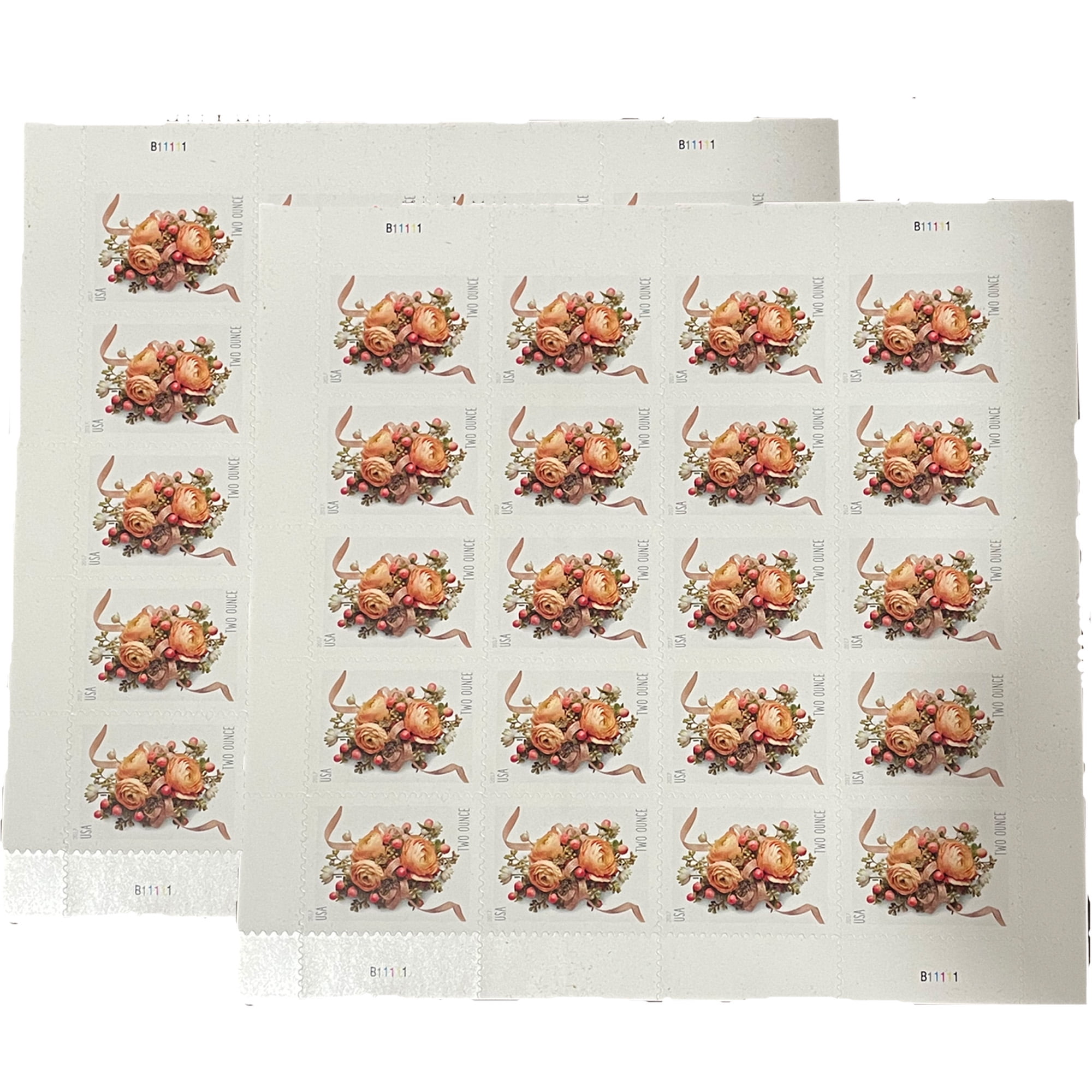 Garden Corsage Wedding Invitations Mint Sheet of 20 Two Ounce Rate Postage  Stamps Scott 5458