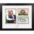 thumbnail image 1 of Celebration Frames MPMSWS03 LGBTQ Pride Wedding Multi-Photo Frame with White & Rainbow Mat - Silver Interlocking Man, 1 of 1