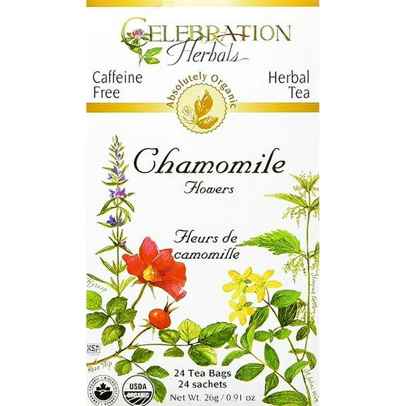 Celebration Herbals Chamomile Flowers Tea Organic, 24 Ct