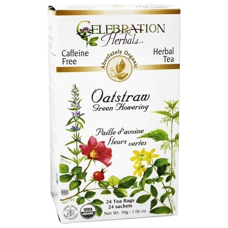 Celebration Herbals Oatstraw Green Flowering Tea Organic, 24 Ct