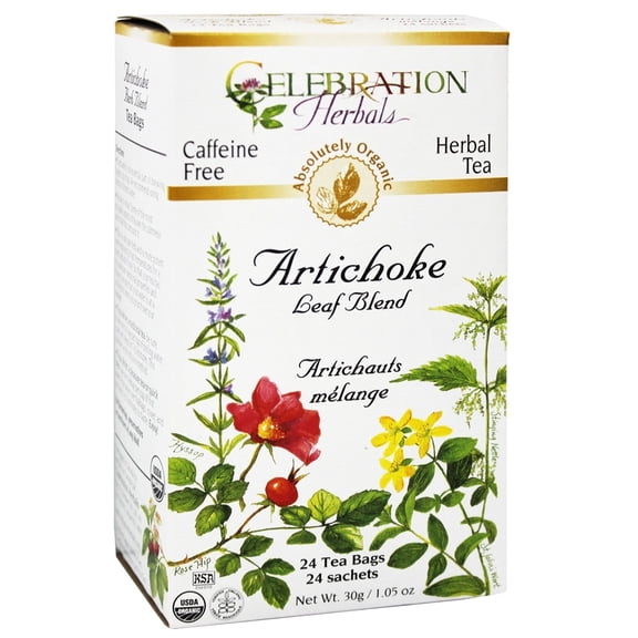 Celebration Herbals Organic Tea Artichoke Leaf Blend 24 Tea Bags