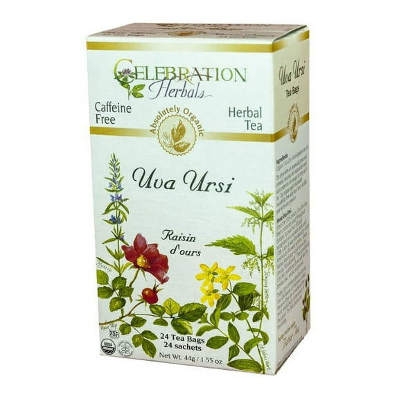 Celebration Herbals Organic Uva Ursi Tea Caffeine Free 24 Tea Bags