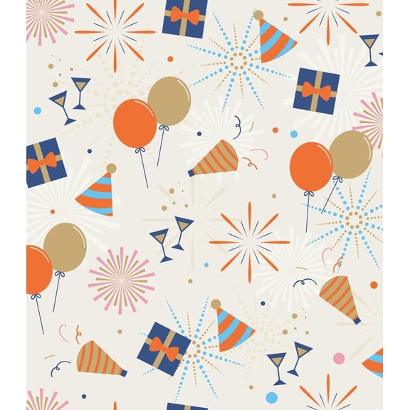 Celebration Martini Glasses, Balloons & Confetti Pattern Edible Image Chocolate Transfer Sheet, by Tnct.