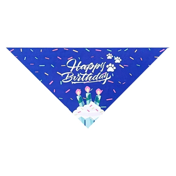 Celebration Pet Bandana Birthday Party Headscarf for Medium Large Dogs Cats Festive Decorative Accessory
