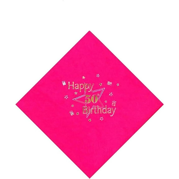 Celebration Station 3 Ply 50th Birthday Napkins (Pack of 15)
