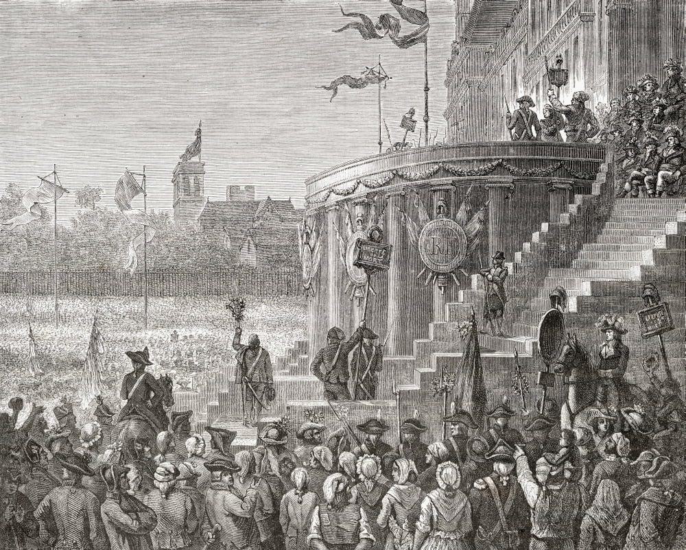 Celebration Of The Supreme Being8 June 1794 From An Engraving By P Jonnard From Histoire De La Revolution Francaise By Louis Blanc Canvas Art - Ken Welsh  Design Pics (17 x 13)