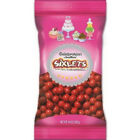 Celebration by SweetWorks Sixlets Chocolate Flavored Red Candy, 14 oz