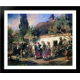 thumbnail image 1 of Celebration in Ukraine 34x28 Large Black Wood Framed Print Art by Konstantin Makovsky, 1 of 2