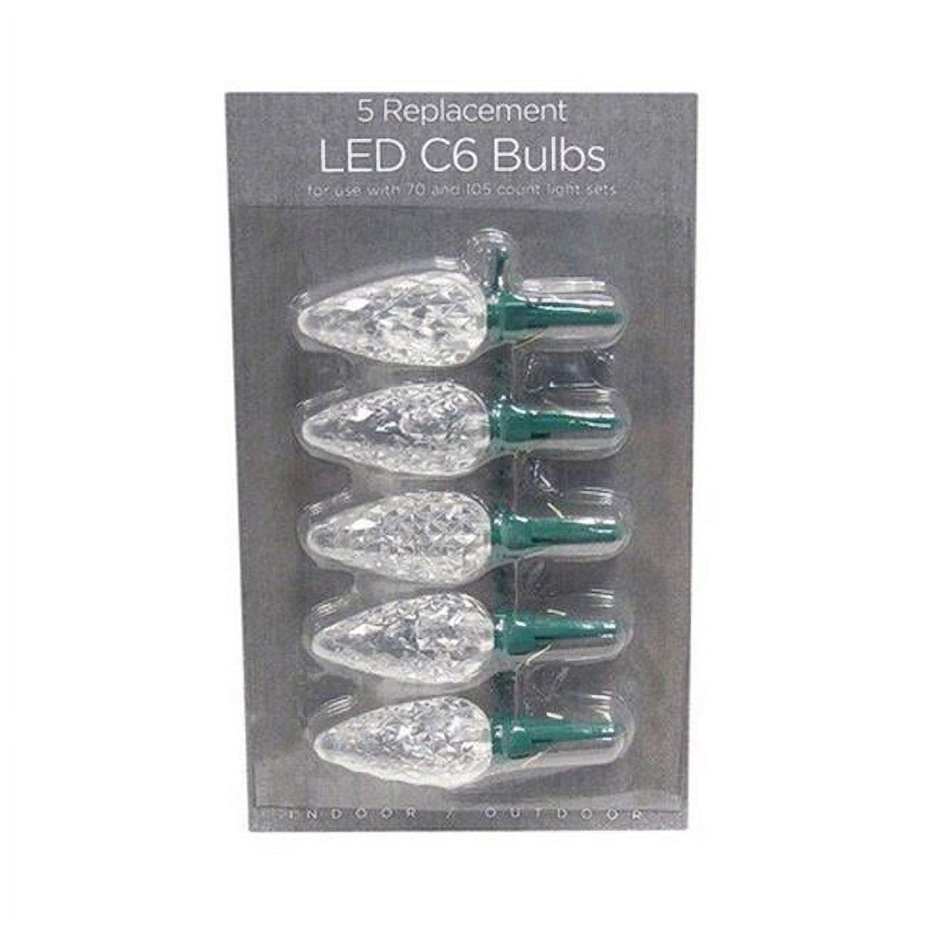 Celebrations 1120571 C6 LED Replacement Bulbs, Warm White, Cd/5