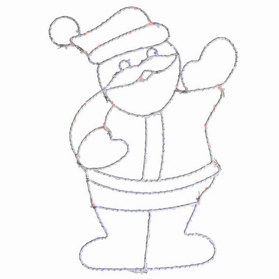 CMAS WNDW SANTA LGHT 14"(Pack of 8)