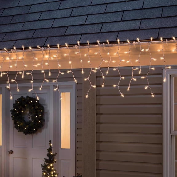 Celebrations 14083W-71 Mini Icicle Clear 300 Light Set