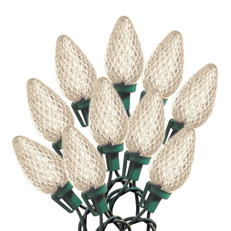 Celebrations 47770-71 Faceted LED C9 Christmas Light, Warm White