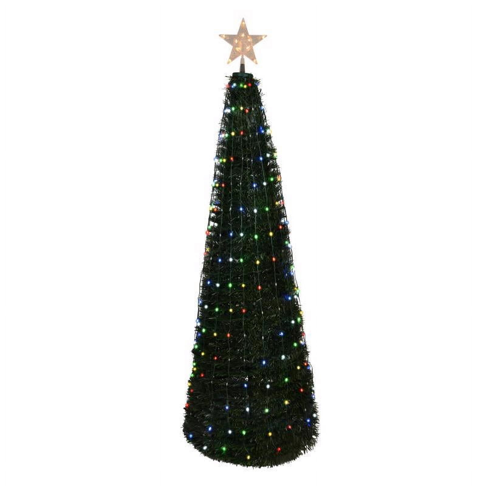 Celebrations 5 ft. Slim LED RGB Pop-Up Christmas Tree with Remote