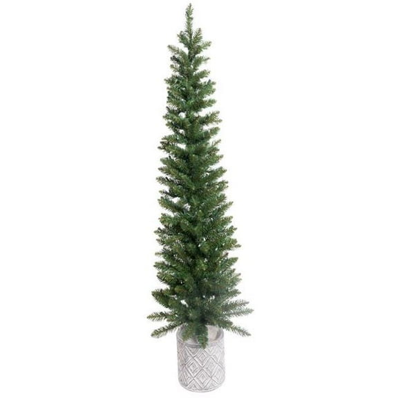 Celebrations 9096334 5 ft. Slim LED Diamond Potted Color Changing Entrance Tree - 100 Count