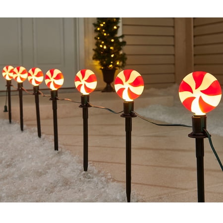 Celebrations 9044336 Peppermint Candy Pathway Decor Case - Pack of 4