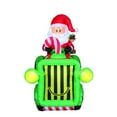 thumbnail image 1 of Celebrations 9069542 6 ft. Inflatable Santa with Tractor, Red & Green, 1 of 3