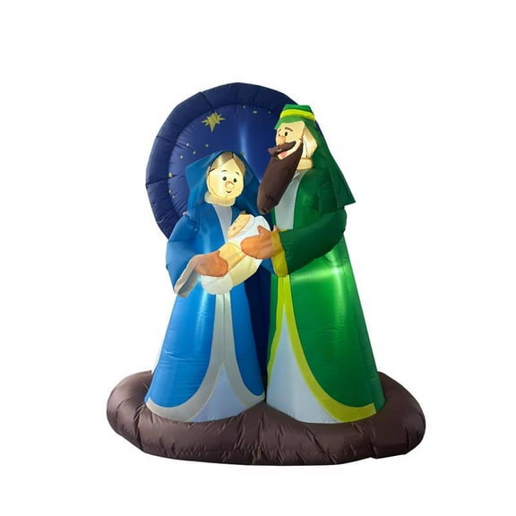 Celebrations 9086625 7 ft. Inflatable LED Nativity Scene