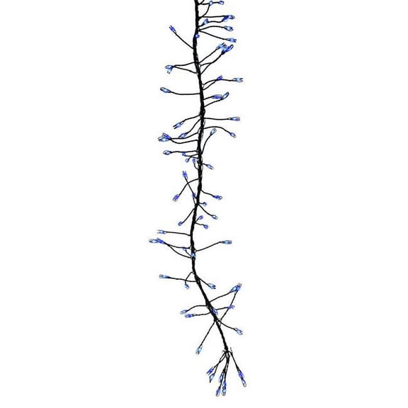 Celebrations 9086866 LED Big Seed Cluster String Christmas Lights, Blue - 250 Count