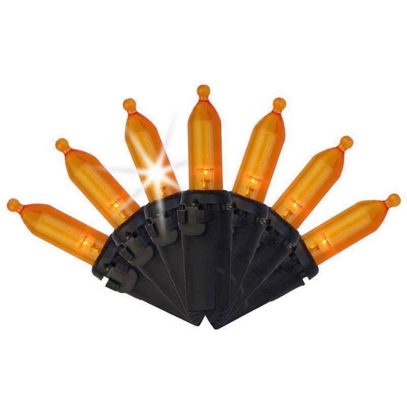 Celebrations 9086895 LED Halloween Lights, Orange - 100 Count
