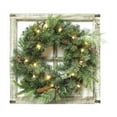 thumbnail image 1 of Celebrations 9439795 24 in. Dia. Prelit Green Wreath, Warm White - Case of 3, 1 of 2
