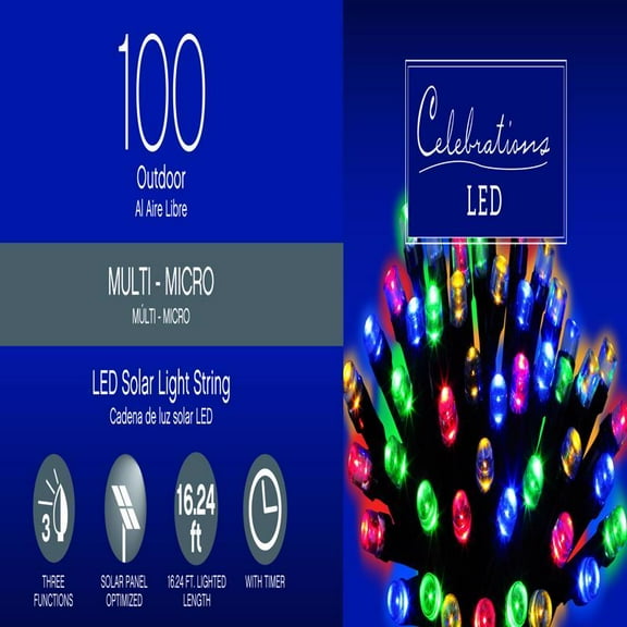 SOLAR LED MINI MLT 100CT