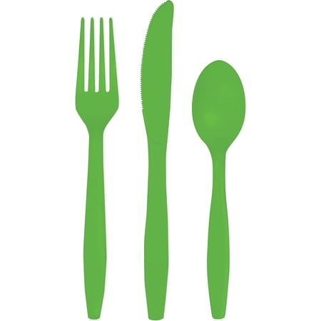 Celebrations Assorted Cutlery Fresh Lime Green 18/Pack (813123)