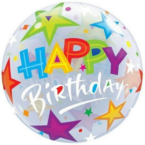 Celebrations Bday Brilliant Stars Bubble Balloon