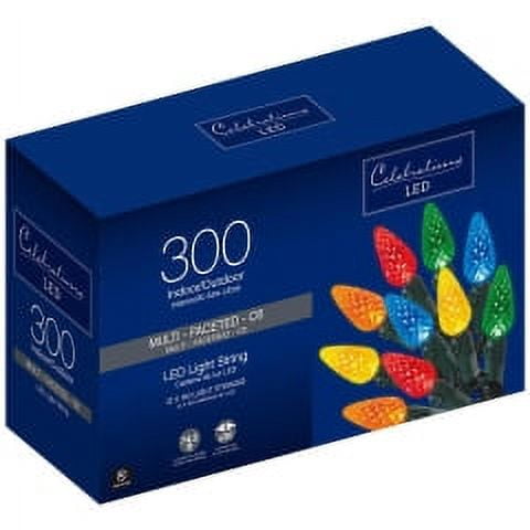 Celebrations Celebrations - 47986-71 - LED C6 Multi-color 300 count String Christmas Lights 74.5 ft.