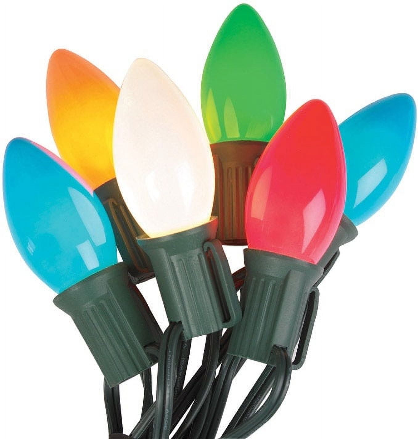 Celebrations 25-Light Multicolored Ceramic Outdoor Christmas String Lights