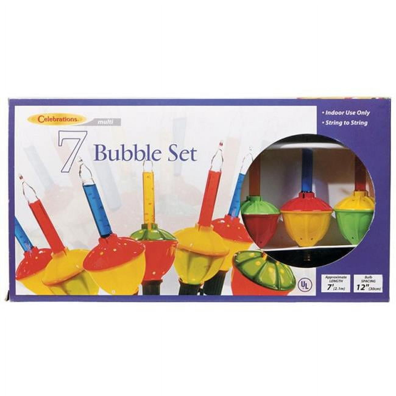 Celebrations Incandescent Bubble Multicolored 7 ct Novelty Christmas