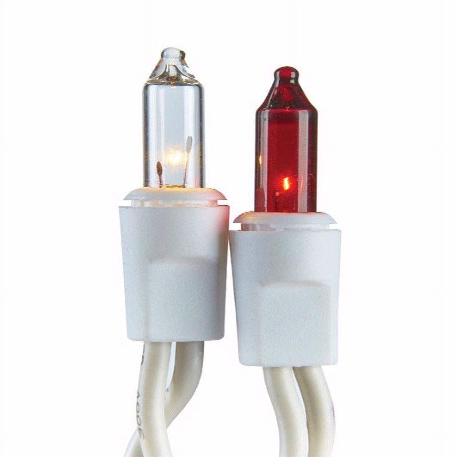 9 ft Red and Clear Incandescent Rope Lights with White Wire