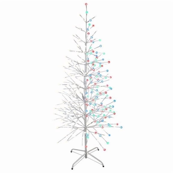 Celebrations LED Multi Birch  5.5 ft. Yard Decor