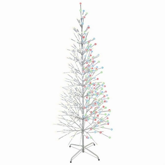 Celebrations LED Multi Birch 6.5 ft. Yard Decor