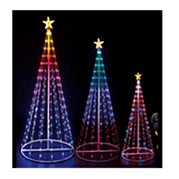RBBN LGHT XMAS TREE 4'H (Pack of 1)