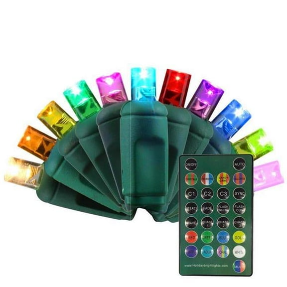 Celebrations 9096563 Micro & 5mm Platinum LED String Lights With Remote Smart-Enabled Christmas Lights, RGBW - 50 Count